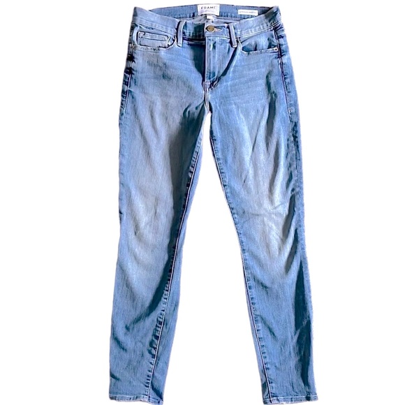 Frame Denim Le Skinny de Jeanne Crop in Adler - Picture 2 of 4